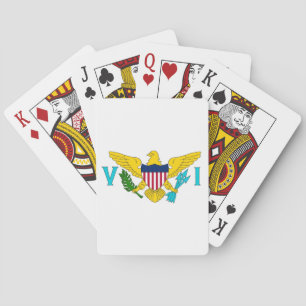 Deck Playing Cards with Flag of Virgin Islands Spielkarten