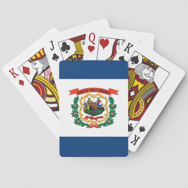 Deck Playing Cards with Flag of West Virginia Spielkarten (Rückseite)