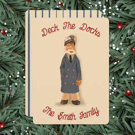 Deck The Docks Christmas Card Feiertagskarte