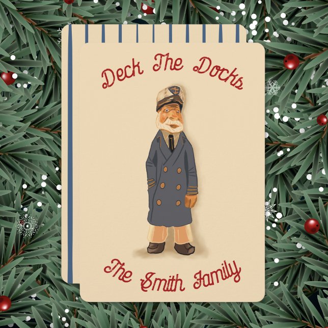 Deck The Docks Weihnachtskarte Feiertagskarte (Von Creator hochgeladen)
