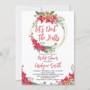 Deck the Halls Christmas Bridal Dusche Einladung