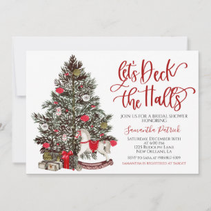 Deck the Halls Christmas Bridal Dusche Einladung