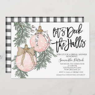 Deck the Halls Christmas Bridal Dusche Einladung