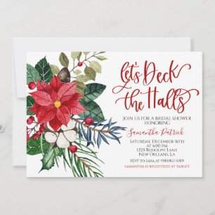 Deck the Halls Christmas Bridal Dusche Einladung