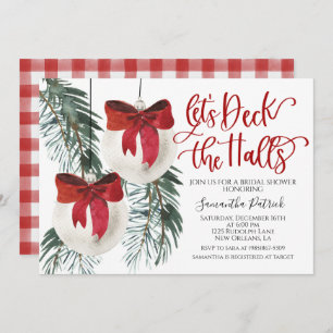 Deck the Halls Christmas Bridal Dusche Einladung