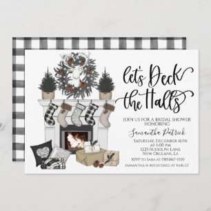 Deck the Halls Christmas Bridal Dusche Einladung