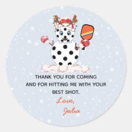 Deck the Halls Christmas Pickleball Tournament Runder Aufkleber