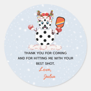 Deck the Halls Christmas Pickleball Tournament Runder Aufkleber