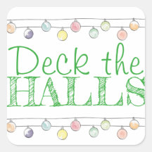 Deck the Halls Christmas Watercolor Ornaments