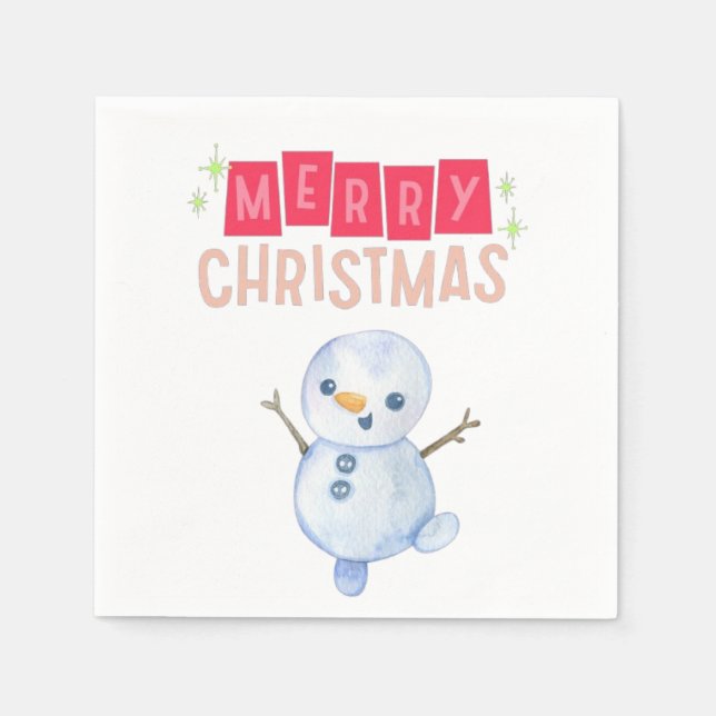 Deck the Halls: Frohe Weihnachtsfeier" Serviette (Vorderseite)