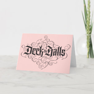 Deck the Halls Lettern Elegantes Weihnachtsrosa Feiertagskarte
