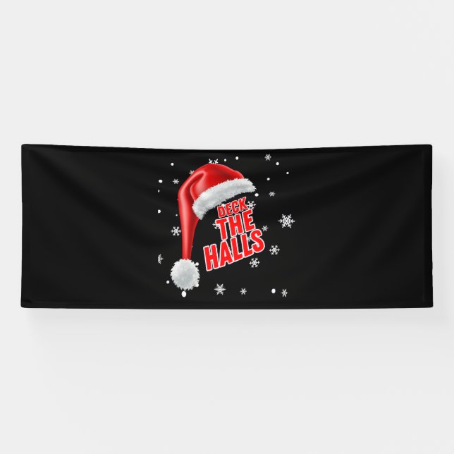 Deck The Halls Snow Collection 4x10 Vinyl Banner (Horizontal)