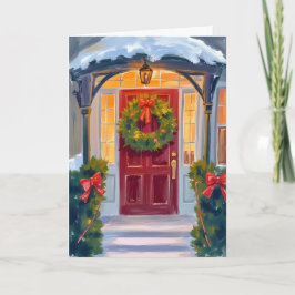 Deck the Halls | Weihnachts-Winterfeiertag Gemalt Feiertagskarte