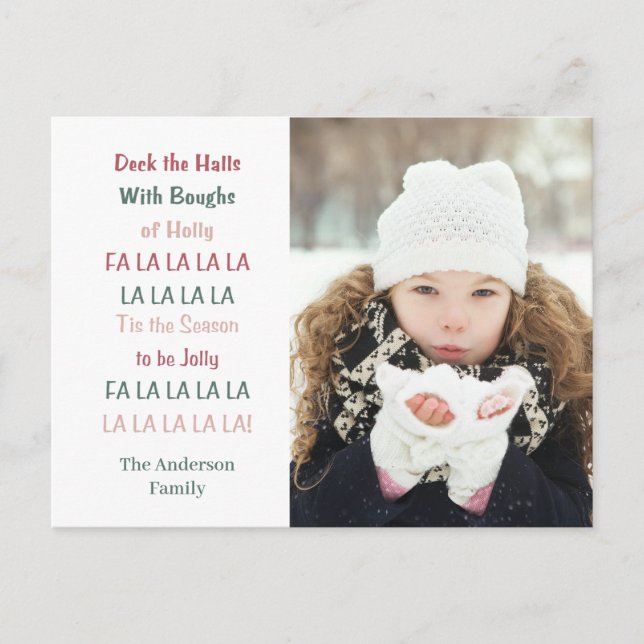 Deck The Halls Weihnachtsfeiertag   Postkarte (Vorderseite)