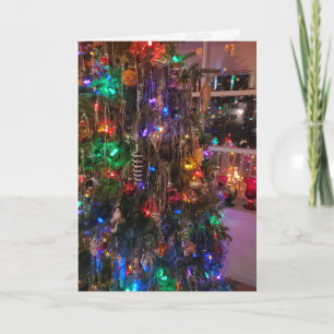 Deck The Halls Weihnachtskarte zum Personalisieren Feiertagskarte