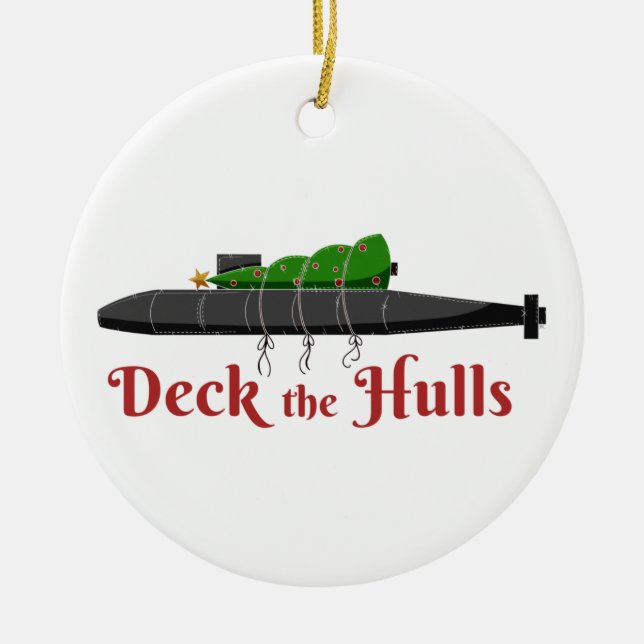 Deck the Hulls - Sub Holiday Ornament (Vorne)