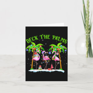 Deck The Palms Flamingo Trocal Weihnachtsbeleuchtu Karte