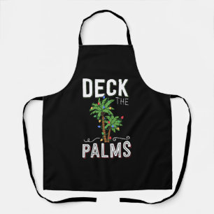 Deck The Palms Tropical Hawaii Christmas Palm Schürze