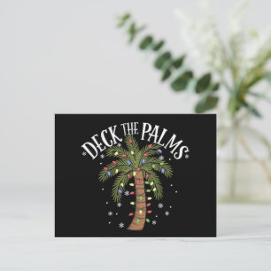 Deck the Palms Tropical Hawaii Weihnachtspalme Tre Feiertagspostkarte