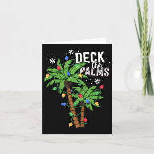 Deck the Palms Tropical Hawaii Weihnachtspalme Tre Karte