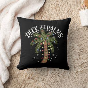 Deck the Palms Tropical Hawaii Weihnachtspalme Tre Kissen