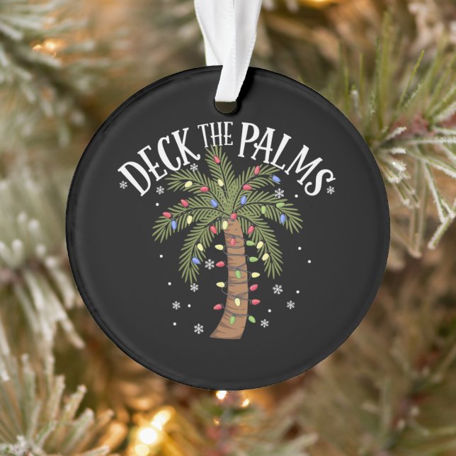 Deck the Palms Tropical Hawaii Weihnachtspalme Tre Ornament (Baum)
