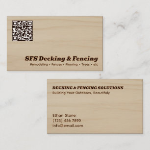 Deck- und Zaununternehmen QR Vcard Visitenkarte