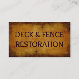 Deck- und Zaunwiederherstellung Holzkarte Visitenkarte