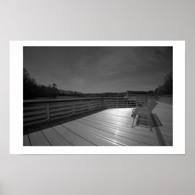 Deck-Wasserlandschaftsblick Poster (Vorne)