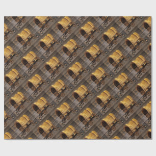 Deckbare Wagenöllampen Western Wrapping Pap Geschenkpapier
