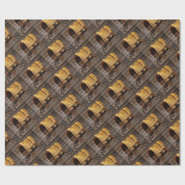 Deckbare Wagenöllampen Western Wrapping Pap Geschenkpapier (Flach)