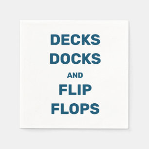 Decke Docks und Flip Flops Serviette