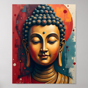 Decke im Wohnzimmer   Calm Buddha Portrait Poster