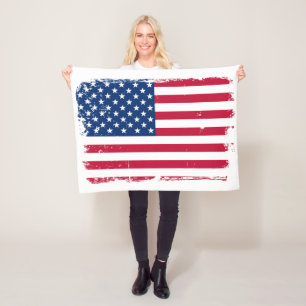 Decke mit bedrucktem amerikanischen Flaggenmotiv a
