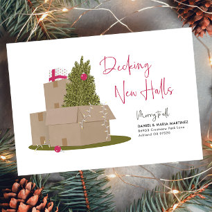 Decke neue Hallen bewegende Felder Feiertagskarte