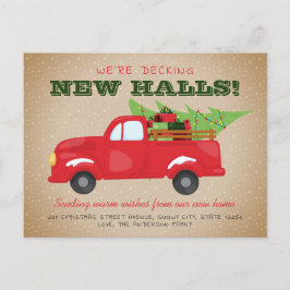 Decke neue Hallen Weihnachts-Lkw-Urlaub-Bewegung Ankündigungspostkarte