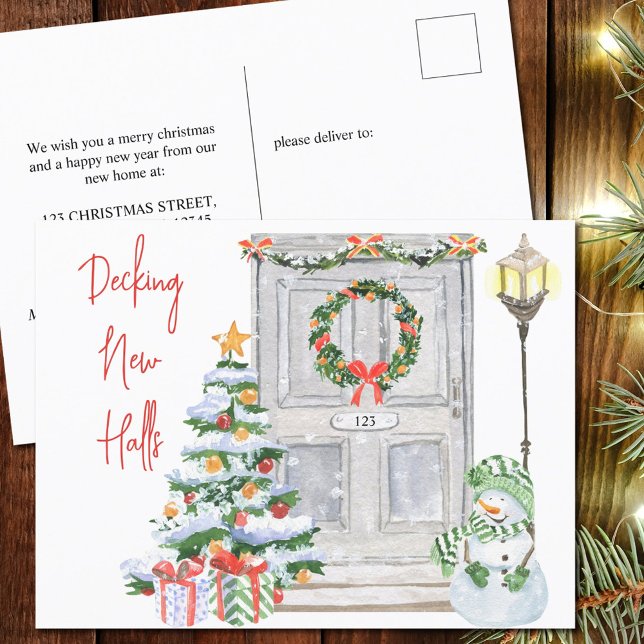 Decke neue Hallen Weihnachtsfeiertage Feiertagspostkarte (Von Creator hochgeladen)