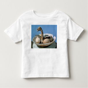 Deckel eines Alabasterglases verziert mit einem Kleinkind T-shirt