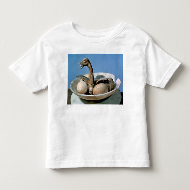 Deckel eines Alabasterglases verziert mit einem Kleinkind T-shirt (Vorderseite)