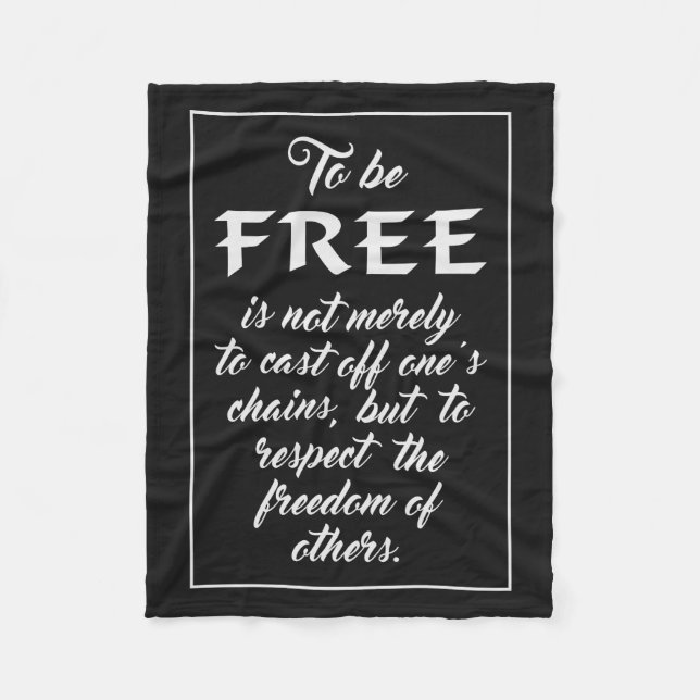 Decken für Freedom Quote (Vorderseite)