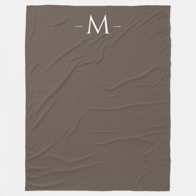 Decken Moderne elegante braune Monogramm groß (Vorderseite)