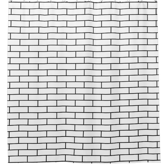 Decken Sie Wand-Muster… mit Ihrer Fliesenfarbe mit Duschvorhang (Vorderseite)