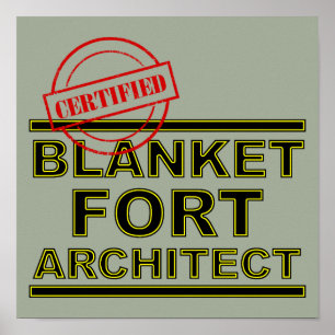 Deckenburg-Architekt Lustiges Poster Schild