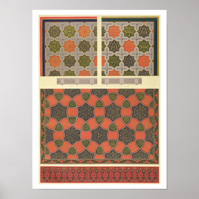 Deckendekoration aus dem Haus von Beyt El-Tchel Poster (Vorne)