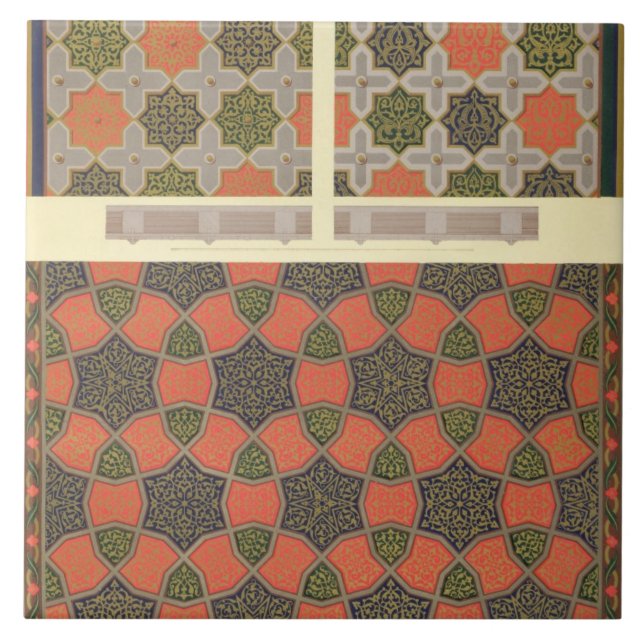 Deckendekoration vom Haus von Beyt EL-Tchel Fliese (Vorderseite)