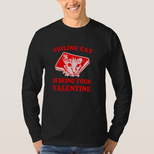 Deckenkatze ist Ihr Valentiner Funny T-Shirt (Vorderseite)