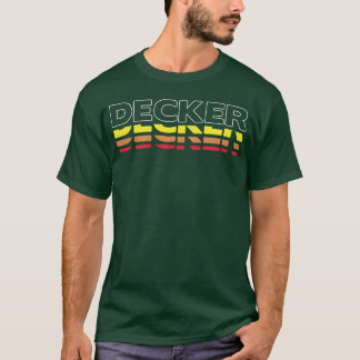 Decker Vorname Lustig Vintage Sonnenuntergang Deck T-Shirt