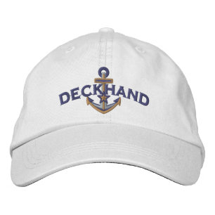 Deckhand Nautical Stern Anker Stickerei Bestickte Baseballkappe