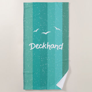 Deckhand Yacht Crew Fun Blue Sailing Strandtuch