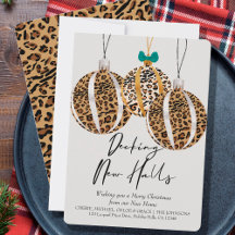 Decking New Halls Leopard Print Tree Ornaments